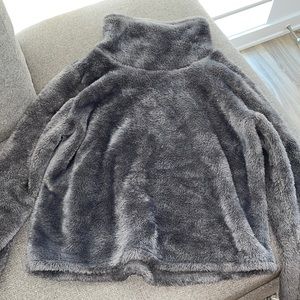 Plush turtle neck sweatshirt